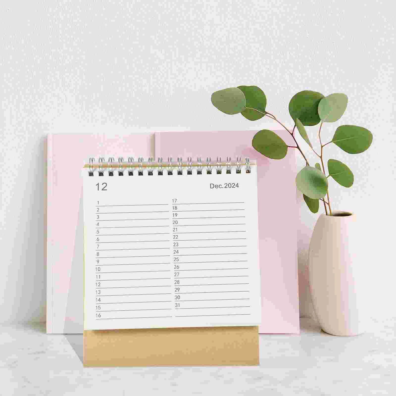 Mesa de escritório calendário, estilo simples vertical, papel de mesa, presente doméstico, 2023 2024