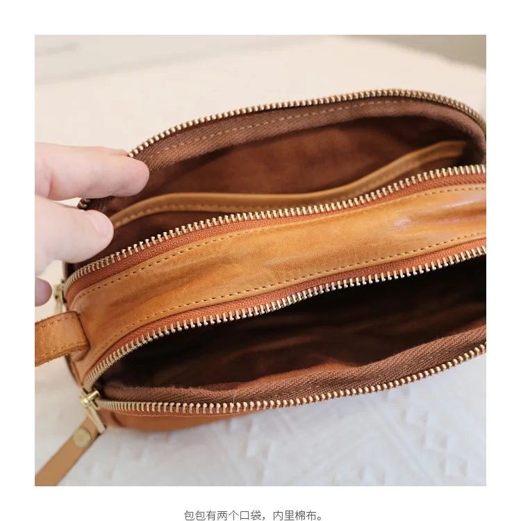 borsa a tracolla piccola da donna in pelle di vacchetta primo strato per feste quotidiane del fine settimana, borsa a tracolla in vera pelle di mucca fatta a mano di stilista