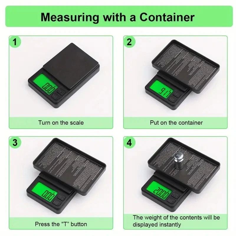 100/1000g 0,01g Mini Digitalwaage Hochpräzise Elektronische Taschenwaage Schmuckwaage Küchenwaage Tragbare Elektronische Waage – Detail 10