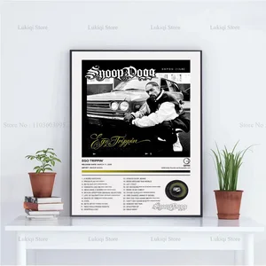 Musikalbum Cover Poster -Drucke, Snoop Doggy, Doggy -Stil, Leinwand Malerei, Tracklist -Geschenke, Wandkunstbild, Raum, Wohnkultur 8 Hauptverkaufsabdeckung Anti -Poeira -Zelle - №1