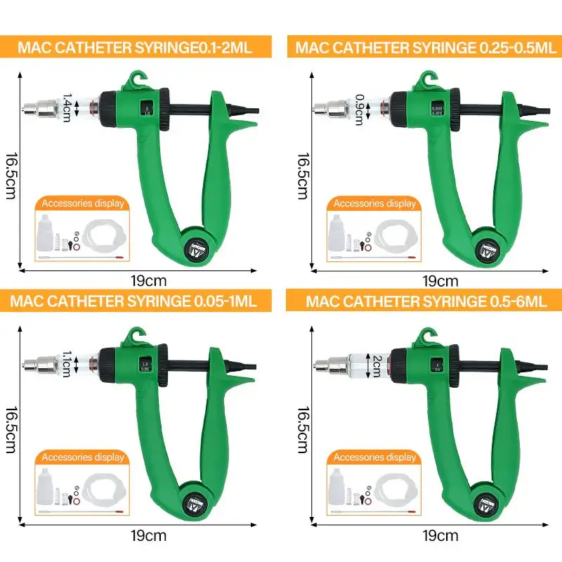 1 قطعة 2 مللي/5 مللي/6 مللي الحيوان حقنة مستمرة قسطرة حقن بيطري جهاز لقاح تغذية الدجاج مع أداة مزرعة إبرة