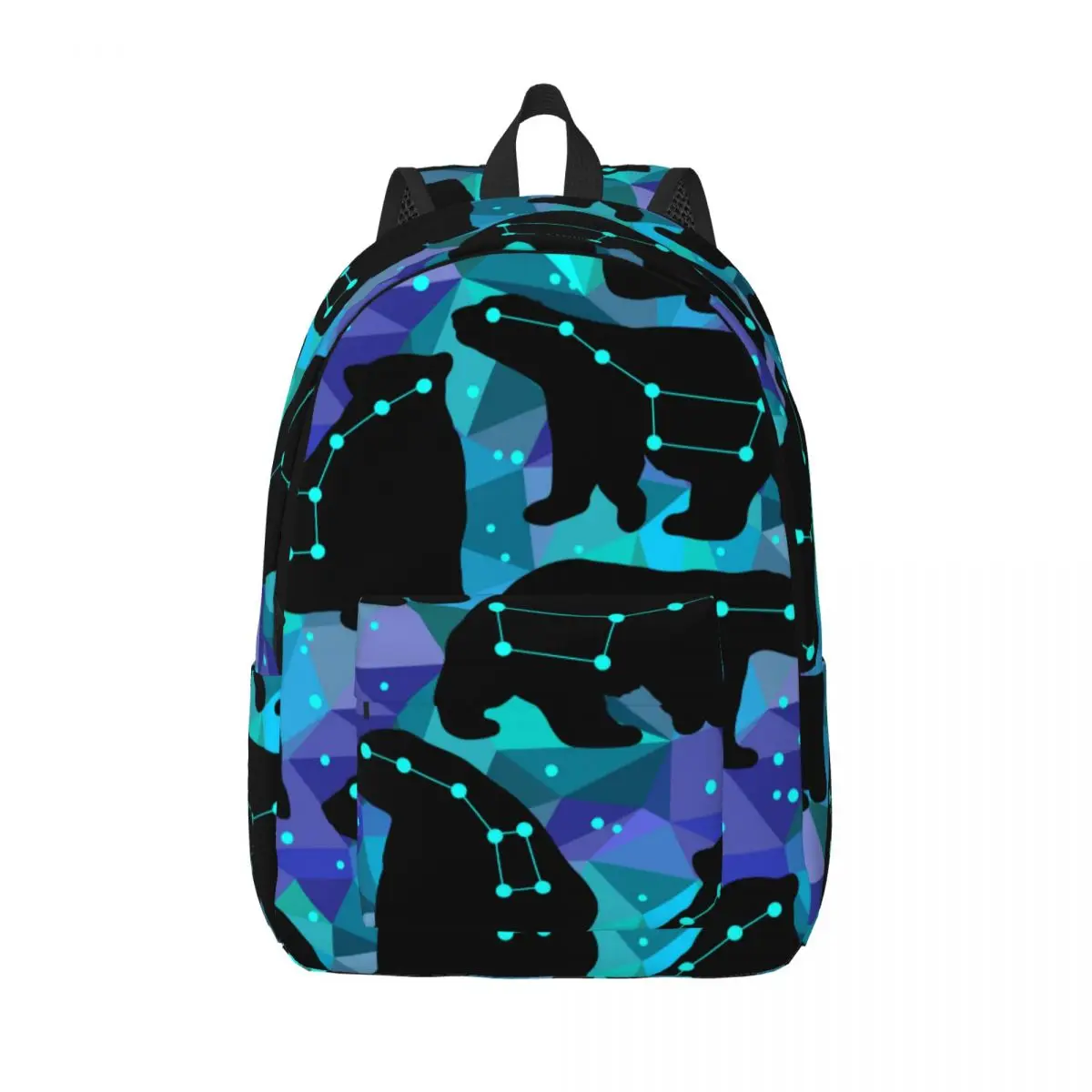 Men Women Backpack Large Capacity School Backpack for Student Geometric Ursa Major And Silhouettes Of The Bears School Bag