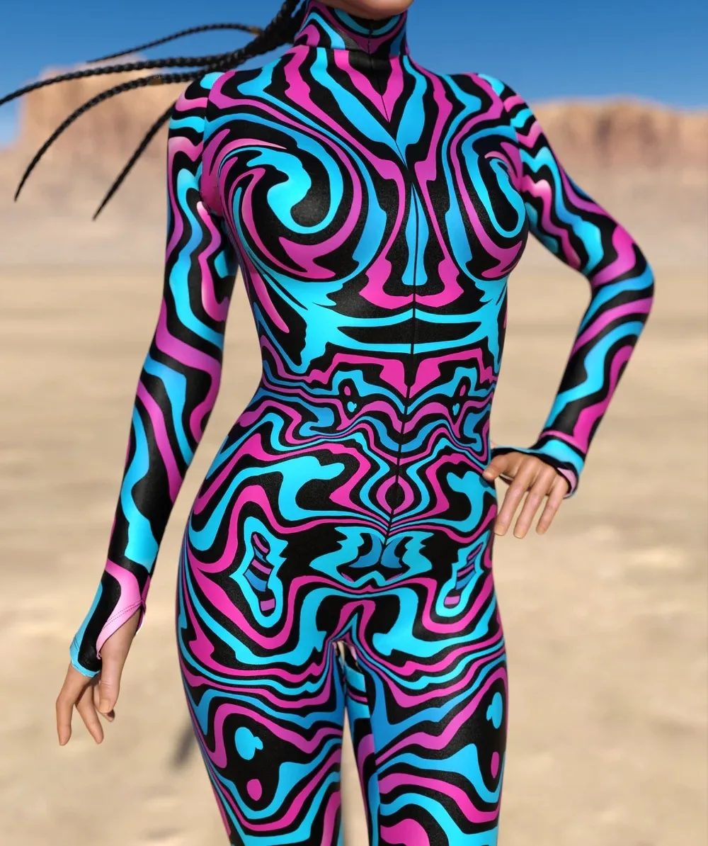 Bunter Regenbogen Abstrakte Geometrie Aerial Yoga Anzug Damen Enger Jumpsuit Karneval Urlaub Party Cosplay Kostüme Ausgefallener Bodysuit – Detail 21