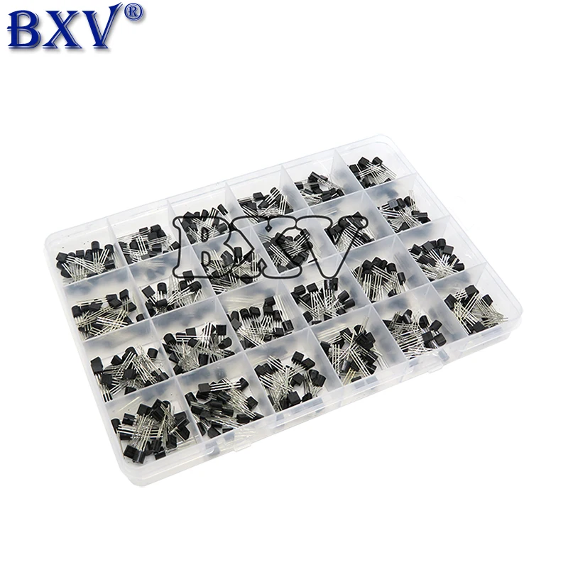 24Values*20PCS TO-92 Transistor Assortment Assorted Kit Each BC327 BC337 BC517 BC547 BC548 BC549 2N2222 3906 3904 5401 5551