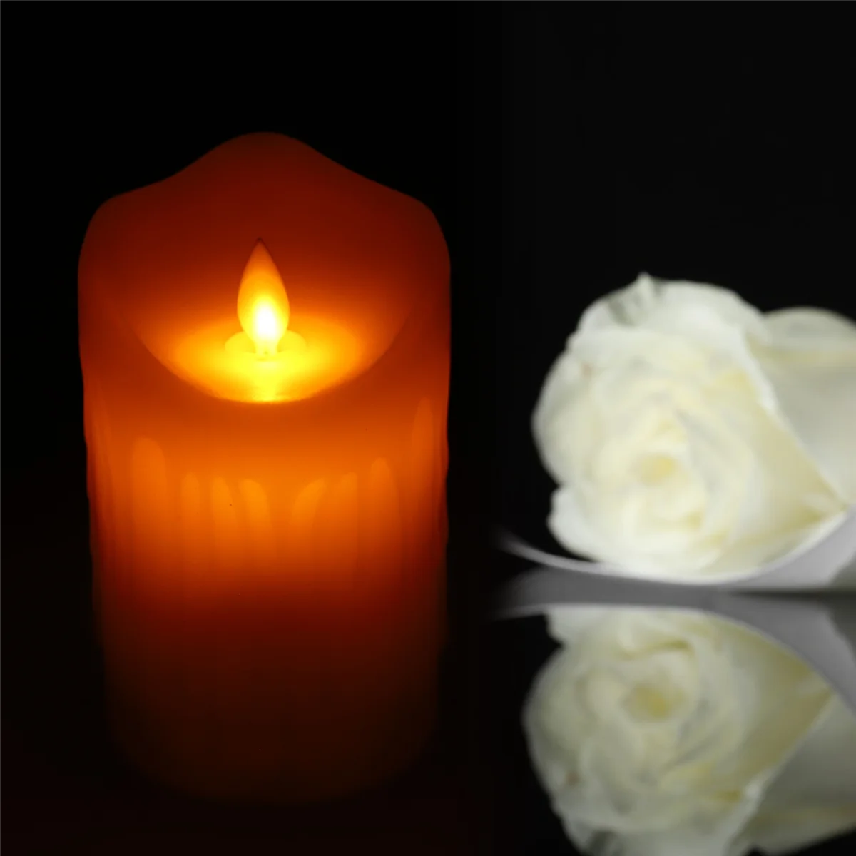New LED Candles, Flickering Flameless Candles,Rechargeable Candle, Real Wax Candles with Remote Control,12.5cm