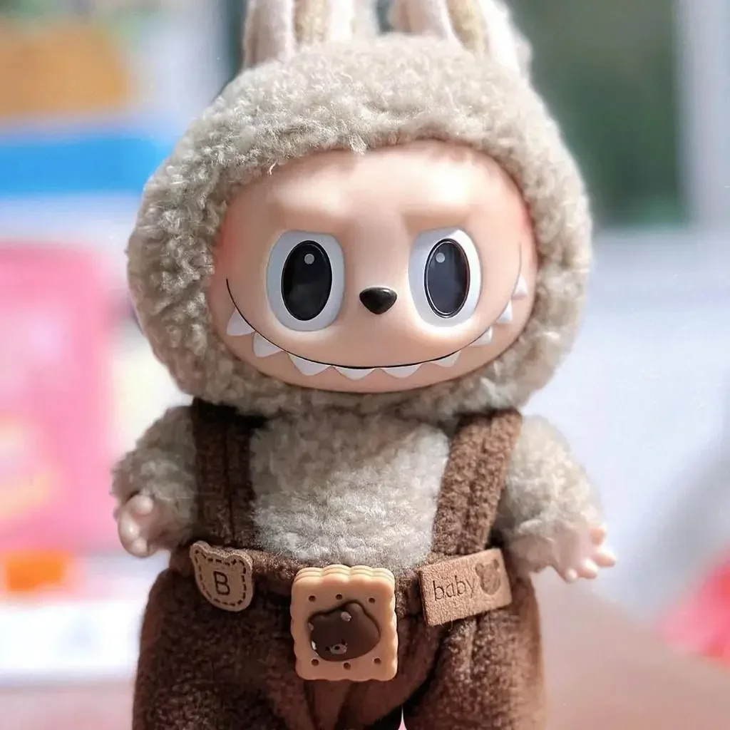 سراويل صغيرة لطيفة مع صندوق ربط 15 سم مع حزام معكرون لدمية لابوبو (بدون دمية)