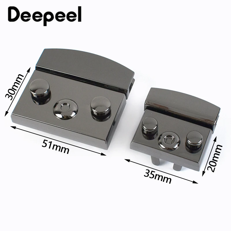 2Pcs 50mm/35mm Handbag Bags Locks Buckles Twist Turn Snaps Clasp for DIY Replacement Bag Lock Purse Closure Metal Accessories