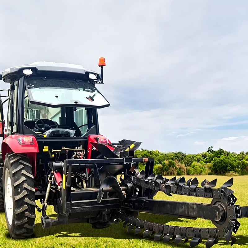 Heavy Duty Ride On Trencher Tractor Attachment Trench Digger for Farmland Irrigation Water Pipeline Ditching Construction Use