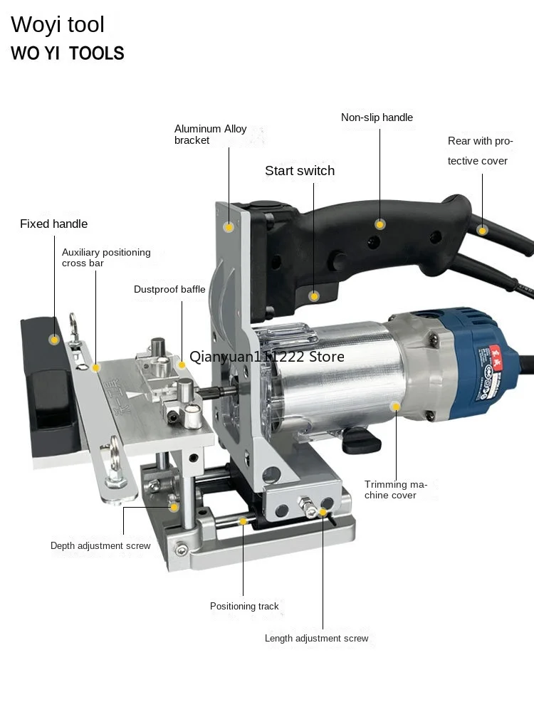 Woodworking invisible two-in-one slotting new slotting machine mold side opening no nail hole trimming frame