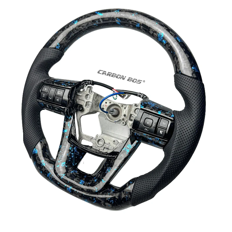 Auto Accessories Hot for Toyota Hilux Blue Forged Carbon Fiber Steering Wheel for Toyota Car Handle One Piece Delivery 2012-2024