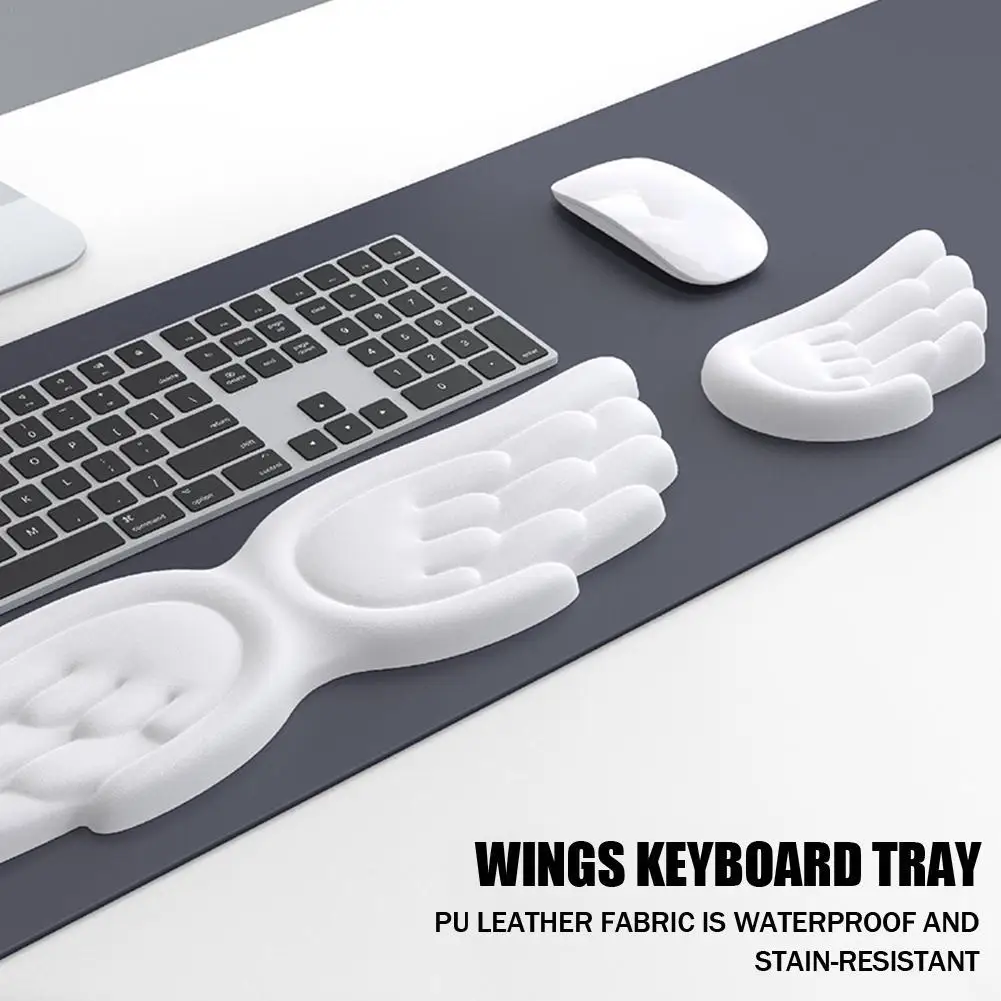 Mousepad Ergonomic Angel Keyboard Wrist Rest And Mouse Pad Set Reduce Wrist Pain For Office And Gaming Use