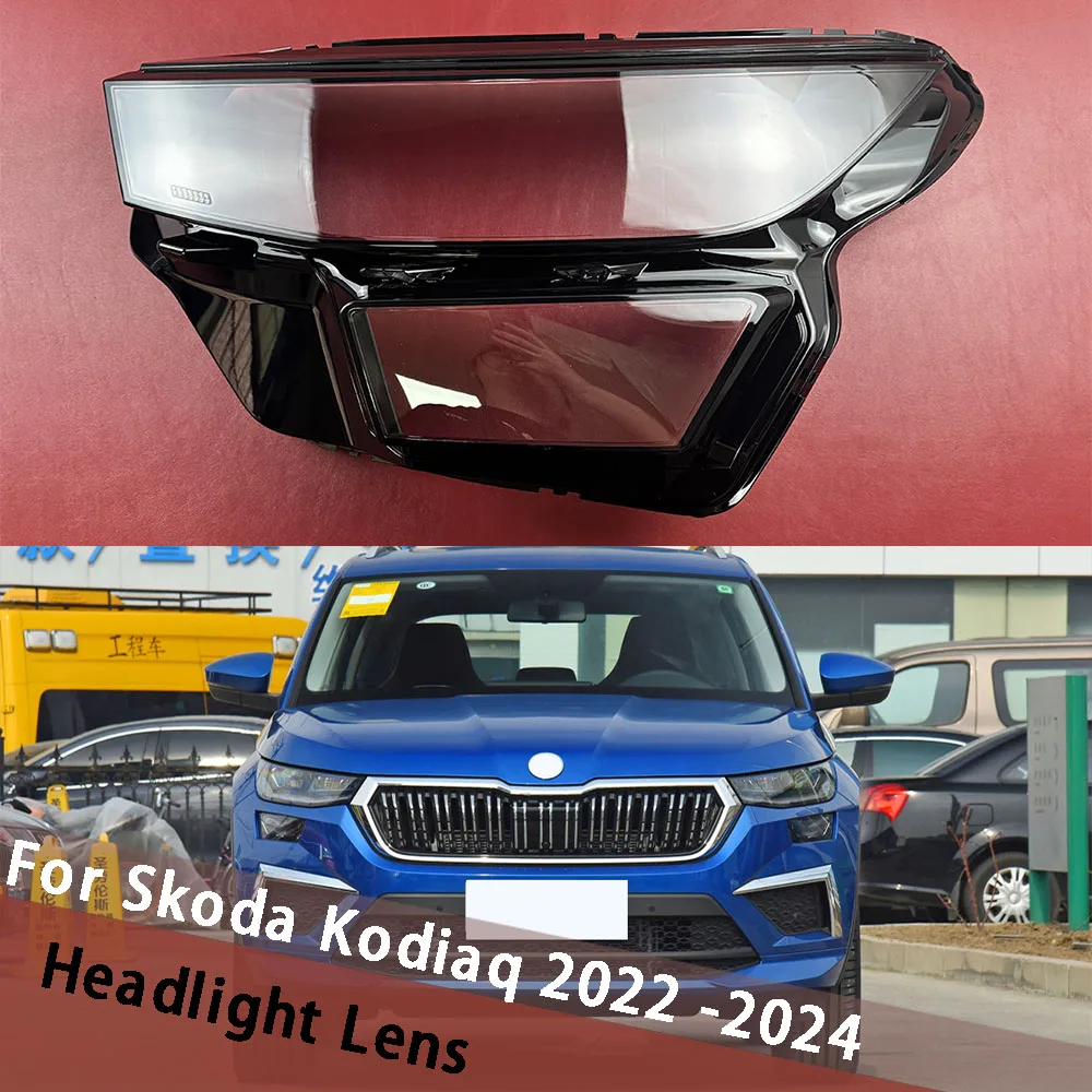 

Headlight Shell For Skoda Kodiaq 2022 2023 2024 Transparent Shade Housing Headlamp Cover Plexiglass Replace Original Lampshade