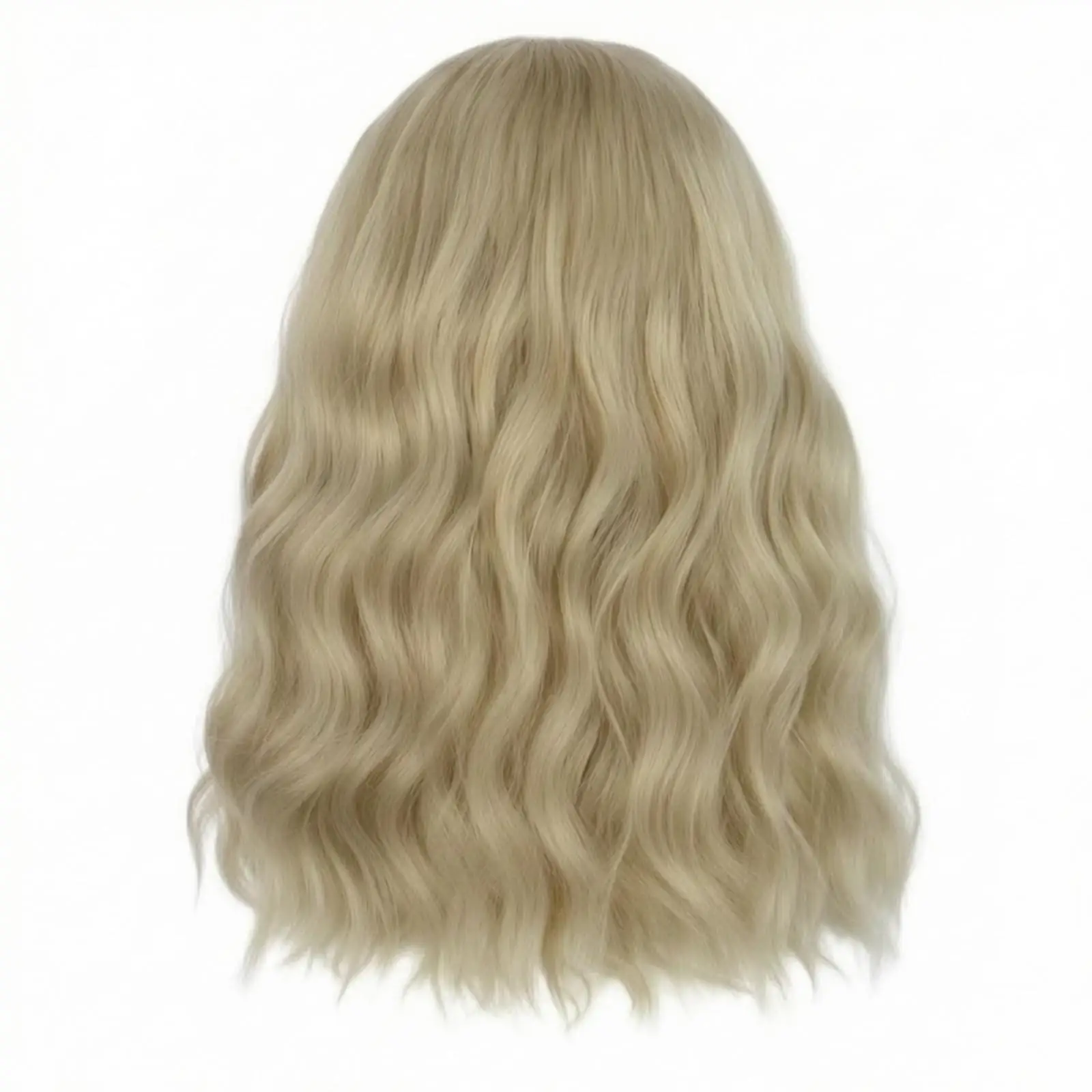 Curly Short Wig for Daily Wear Blonde Mixed Color High Temperature Fiber Material Breathable Machine Made Cap for Party Styling