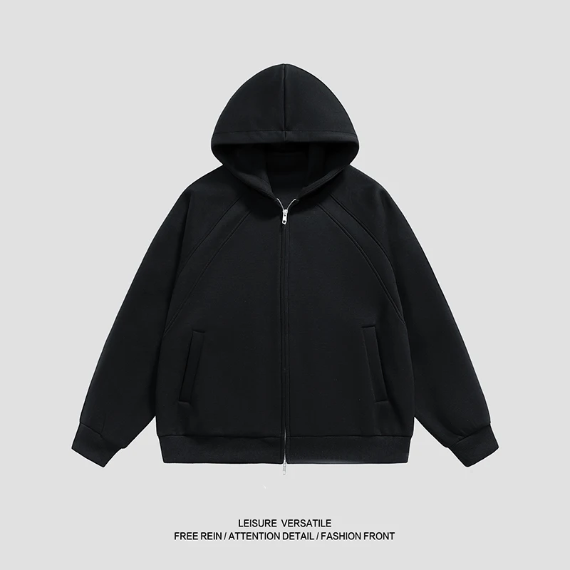

2025 New Men's Hooded Zipper Jacket Relaxed Fit, Minimalist Design Breathable & Soft Stylish Streetwear Side Pockets