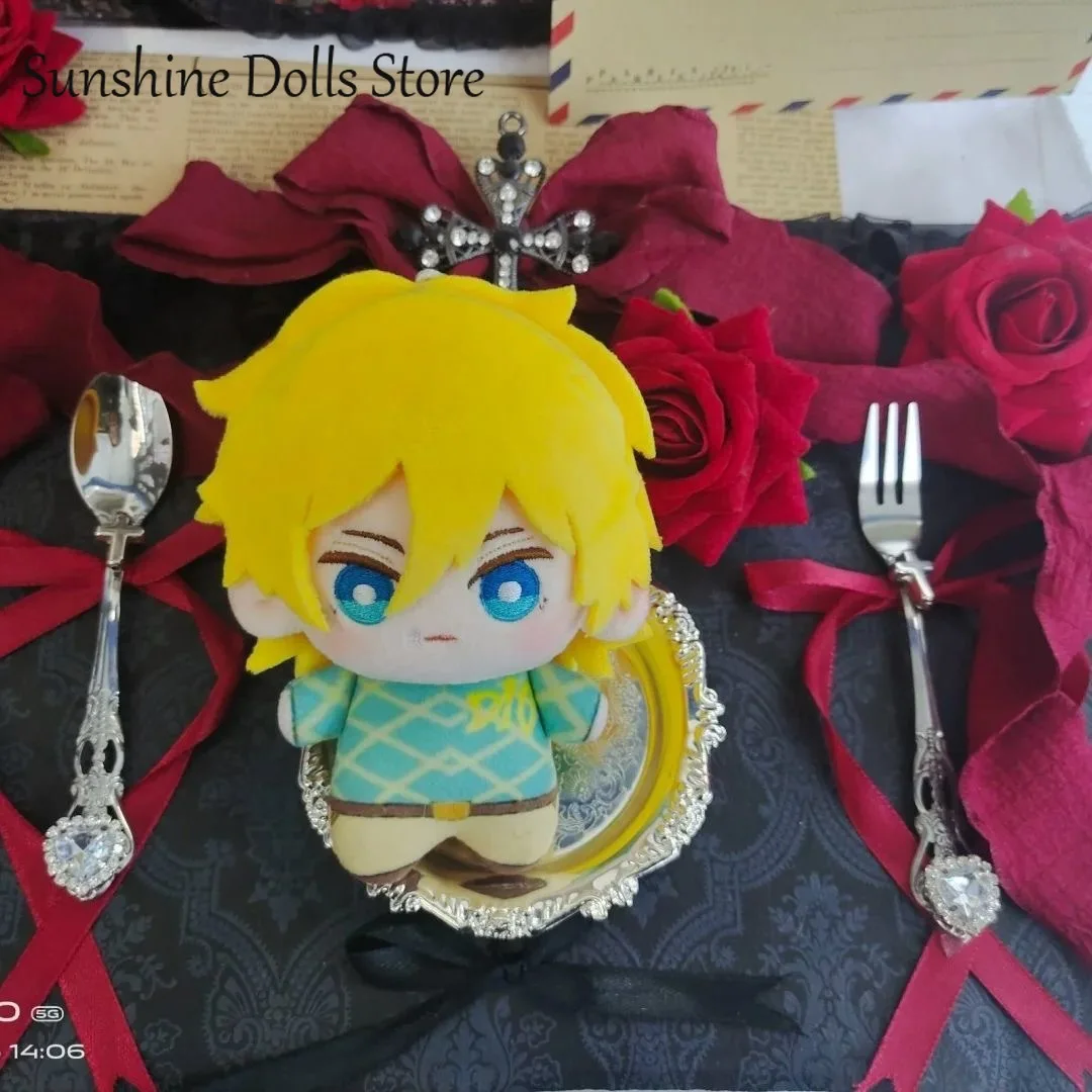 10CM Anime Dio Diego Brando poupée Anime Figure en peluche coton peluche jouet marionnette Cosplay Kawaii pendentif mascotte cadeaux de noël