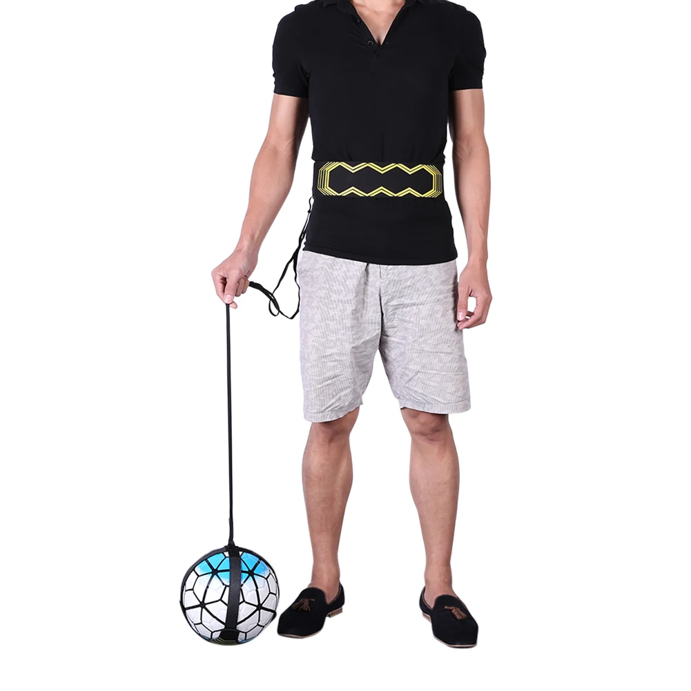 Football Kick Trainer Adjustable Trainer Elastic Belt Nylon Cloth Soccer Trainer Solo Belt Elastic Auxiliary Fitness Equipment