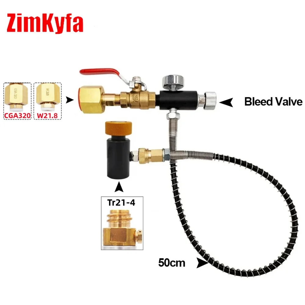 

Адаптер для заправки CO2 для заправки газированной воды Sodastream Tr21-4 Канистра для баллонов с резервуаром W21.8-14/CGA320