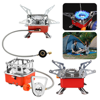 Mini Portable Burner Ultralight Camping Gas Stove Outdoor Gas Tank Stove for Backpacking Camping Hiking Picnic