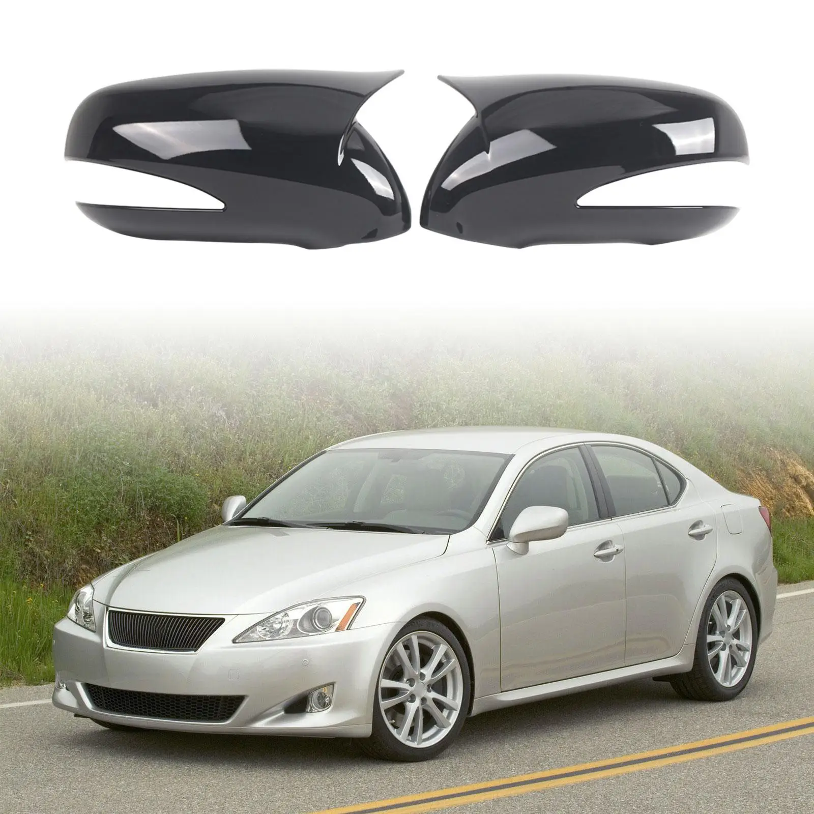 

Rearview Mirror Cover Caps Replaces Premium High Performance Gloss Black 8791A76070A1 for Lexus IS350 LS250 ES350 2006-2012