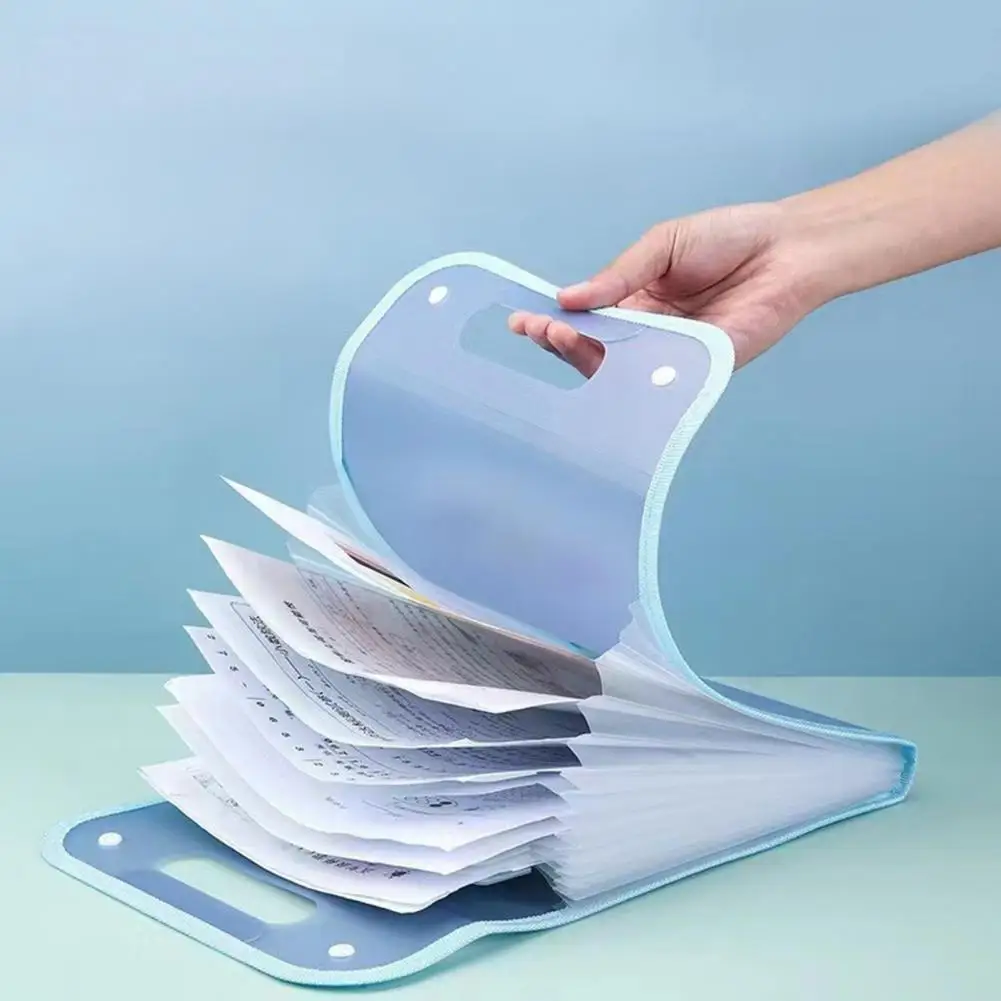 2 قطعة منظم ملفات الأكورديون جيوب المحمولة وثيقة استلام المنظم A4 الملفات توسيع مجلد اللوازم المكتبية المدرسية