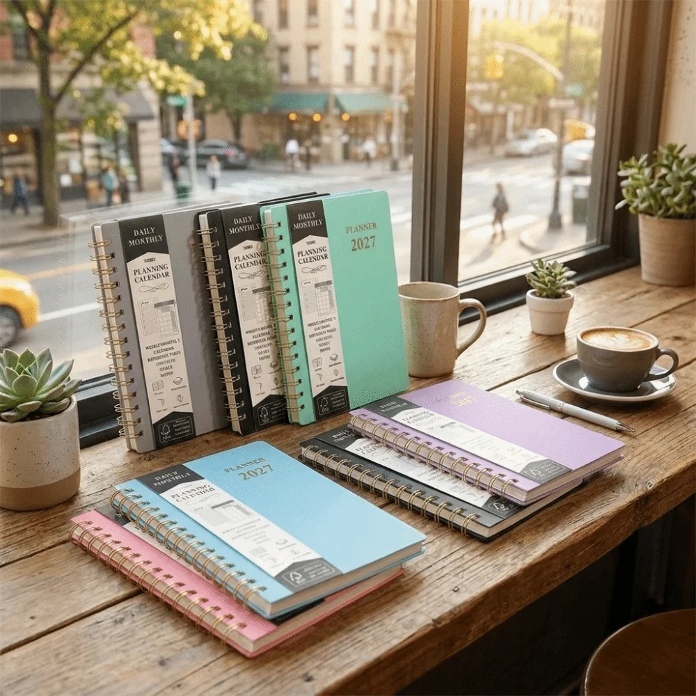 A5 2027 Yearly Planner Notebook Thick Paper Portable Schedule Notebook Efficiency Simple To-do List Notebook Business