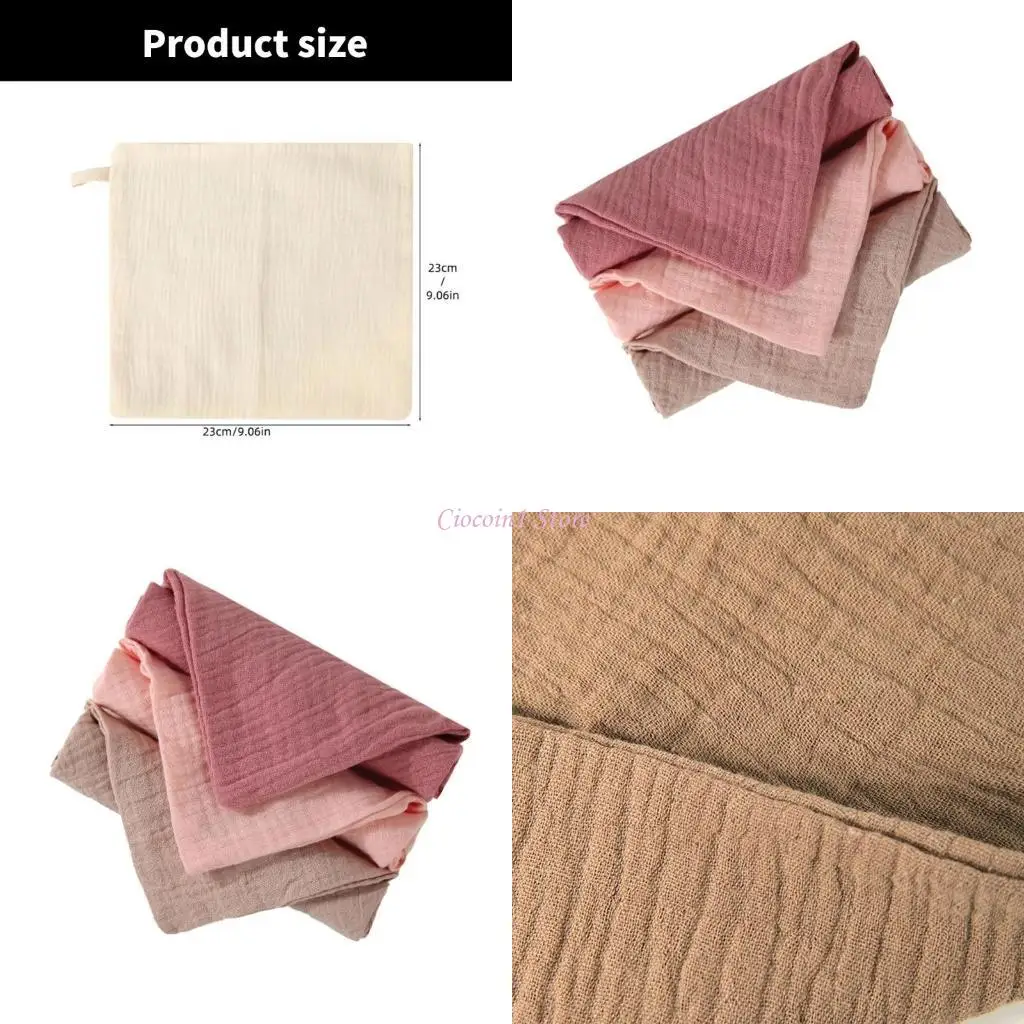 

Y1UB 4Pcs Infant Breathable Wipe 4 Layers Burp Cloths Baby Saliva Wipes Handkerchief Nursing Towel for Toddlers Drool Bibs