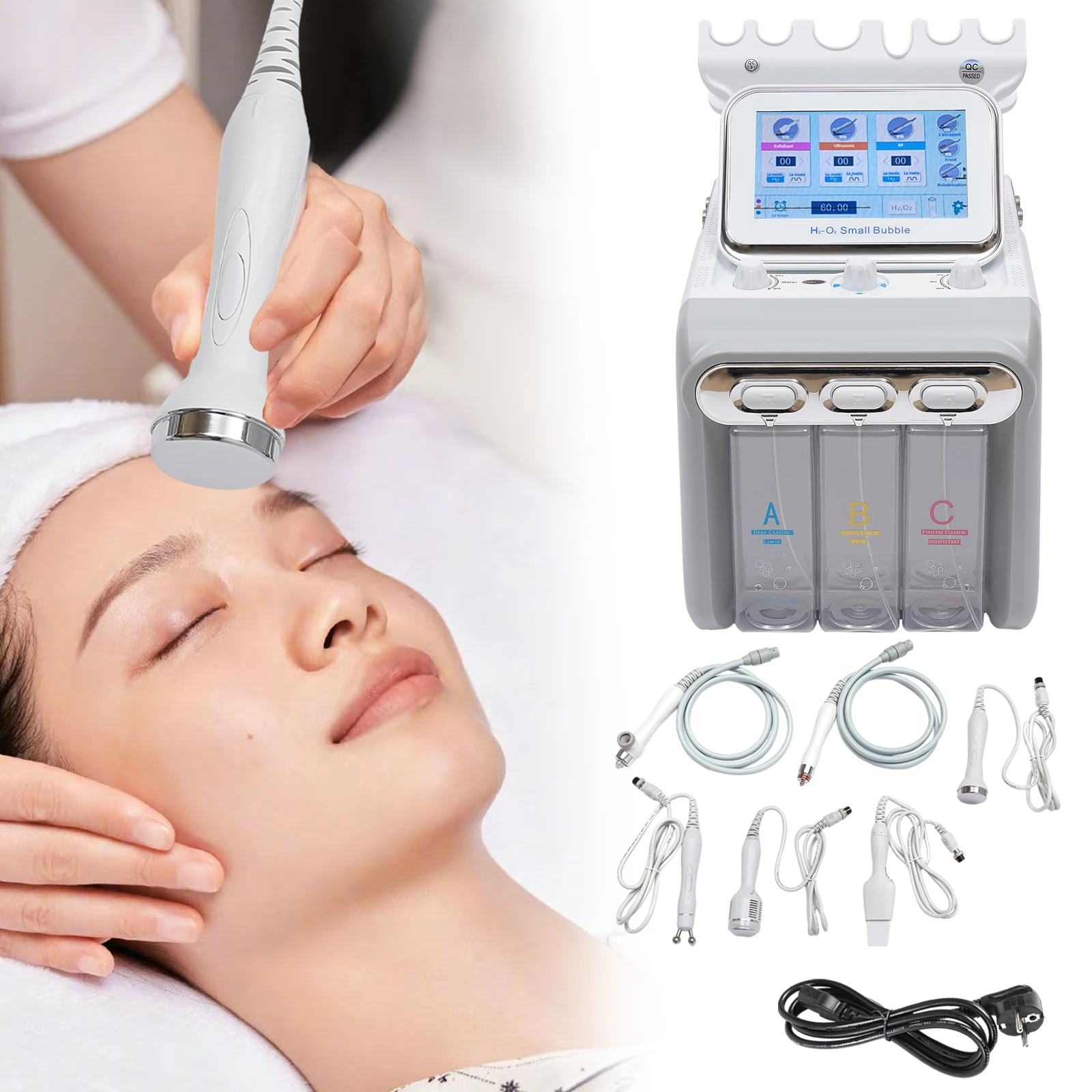 6-in-1 Hydrogen Oxygen Small Bubble Beauty Multifunction skin care Device Dermabrasion Rejuvenation Home Beauty Salons SPA