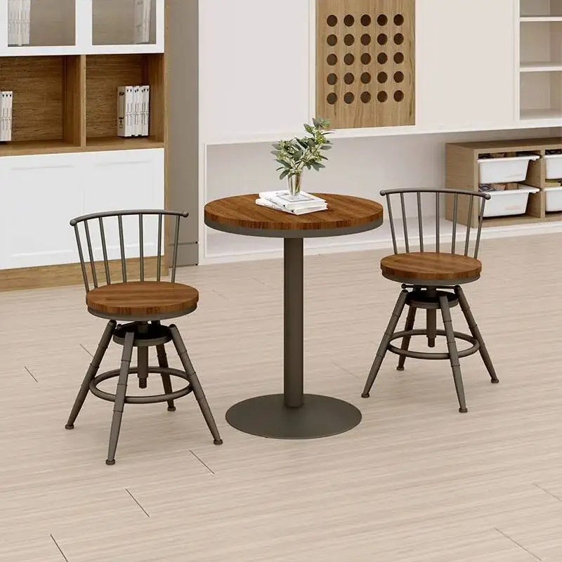Kursi Logam Kursi Plastik Kursi Bar Kafe untuk Dapur Ruang Tamu Sandaran Tinggi Desain Nordik Furnitur Antik Nyaman