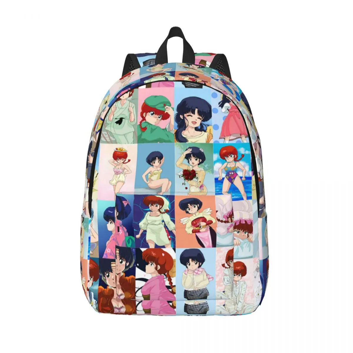 

Ranma 1/2 Plaid Backpack for Boy Girl Kids Student School Book Bags Japan Anime Manga Canvas Daypack Preschool Kindergarten Bag