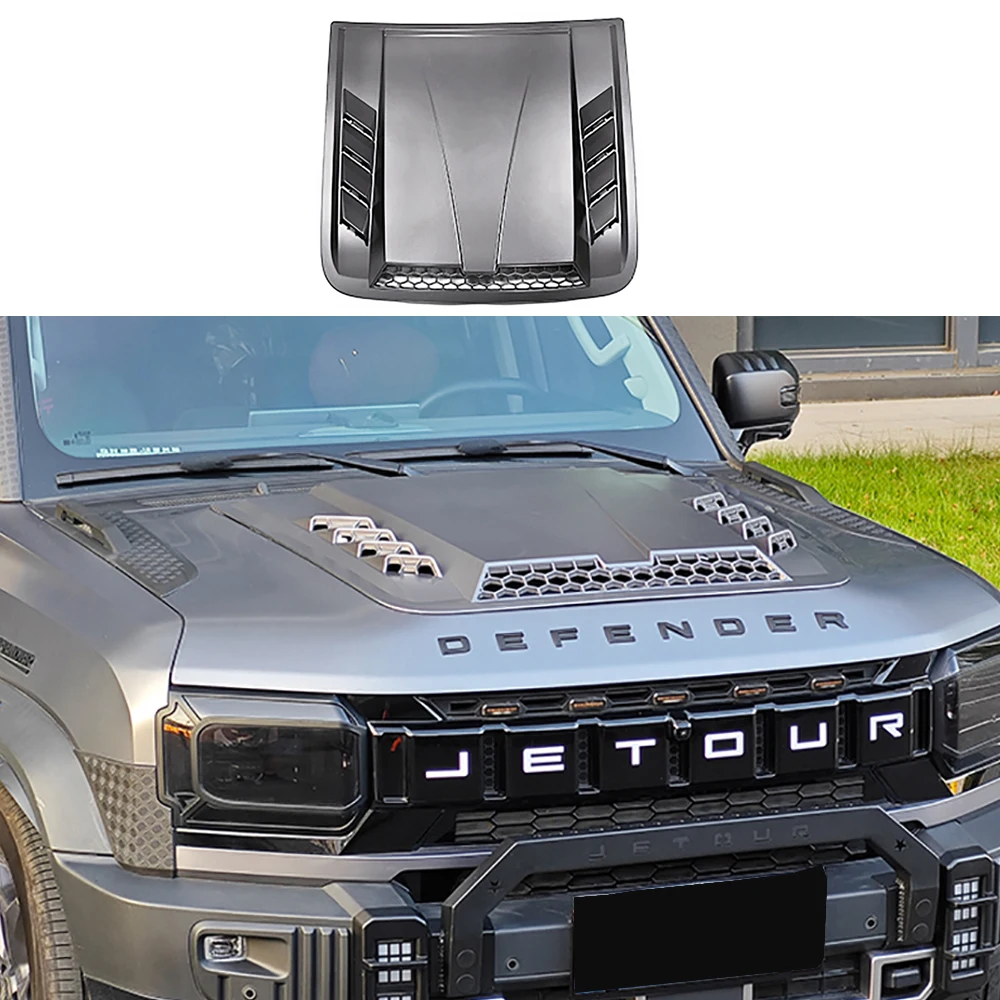 Off-road Vehicle Engine Hood Cover For Chery Jetour Traveler Modification Engine Hood Protective Plate Black Warrior Accessories