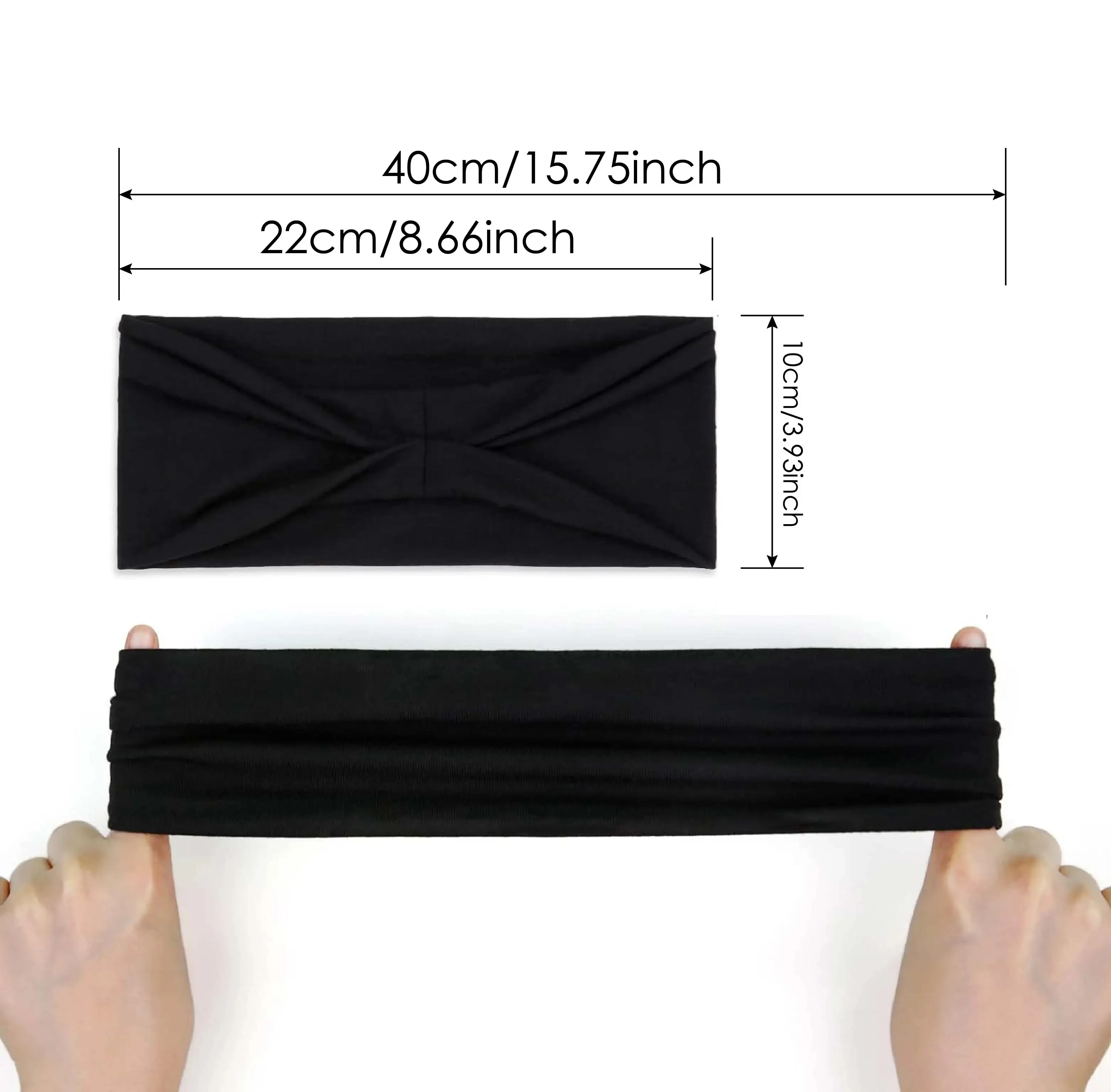 Unisex Rutschfestes Schweißabsorbierendes Breites Elastisches Stirnband Geeignet für Radfahren Yoga Laufen Fitness Tennis und Andere Sportarten – Detail 2
