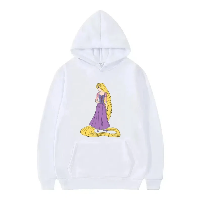 Disney Frozen patrón mujer moda Casual suelta blanco otoño Tops ropa jerseys señoras barato Y2k sudaderas con capucha