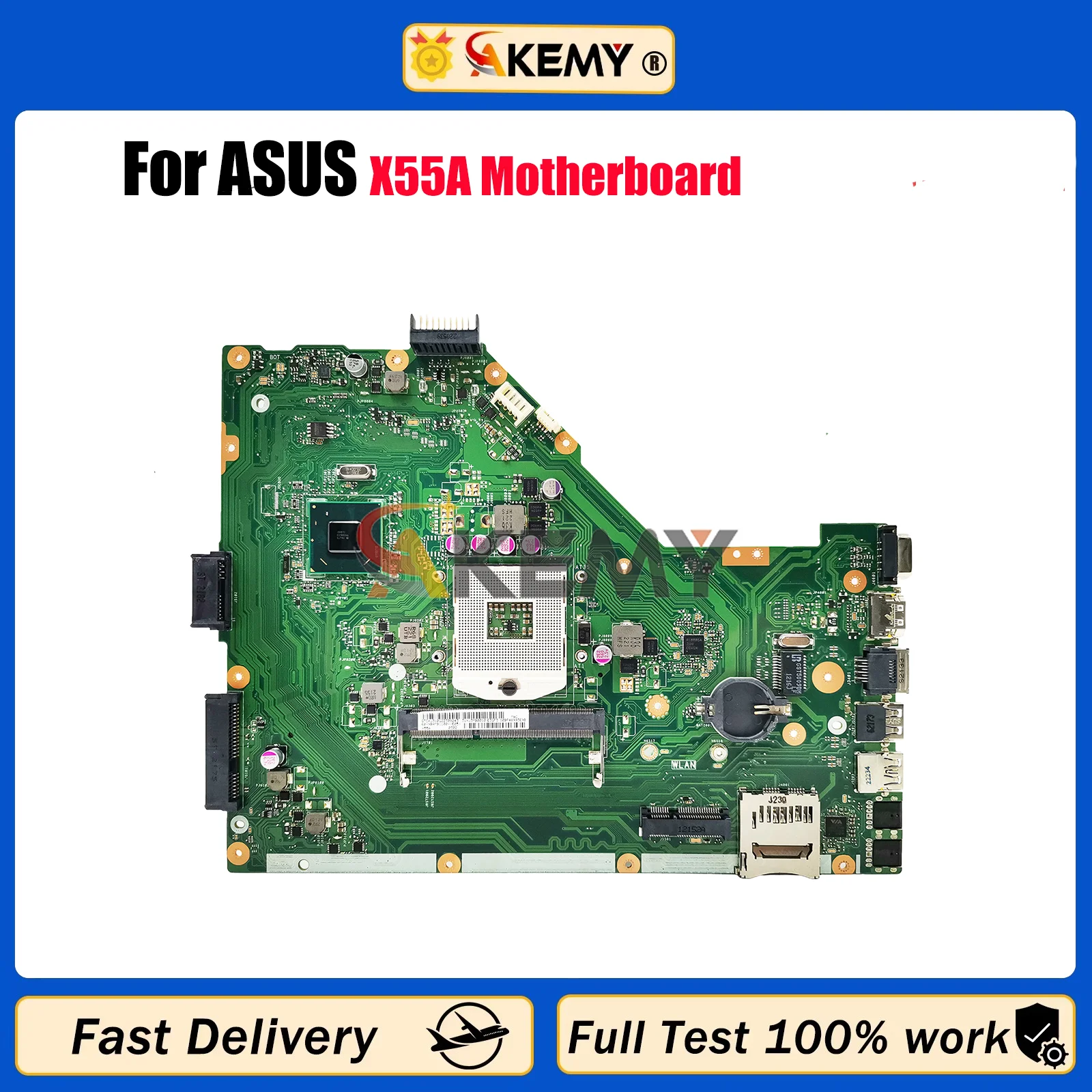 

X55A Laptop Motherboard For ASUS VivoBook X55A X55A Notebook Mainboard This item is in stock 100% tests OK fast shipping