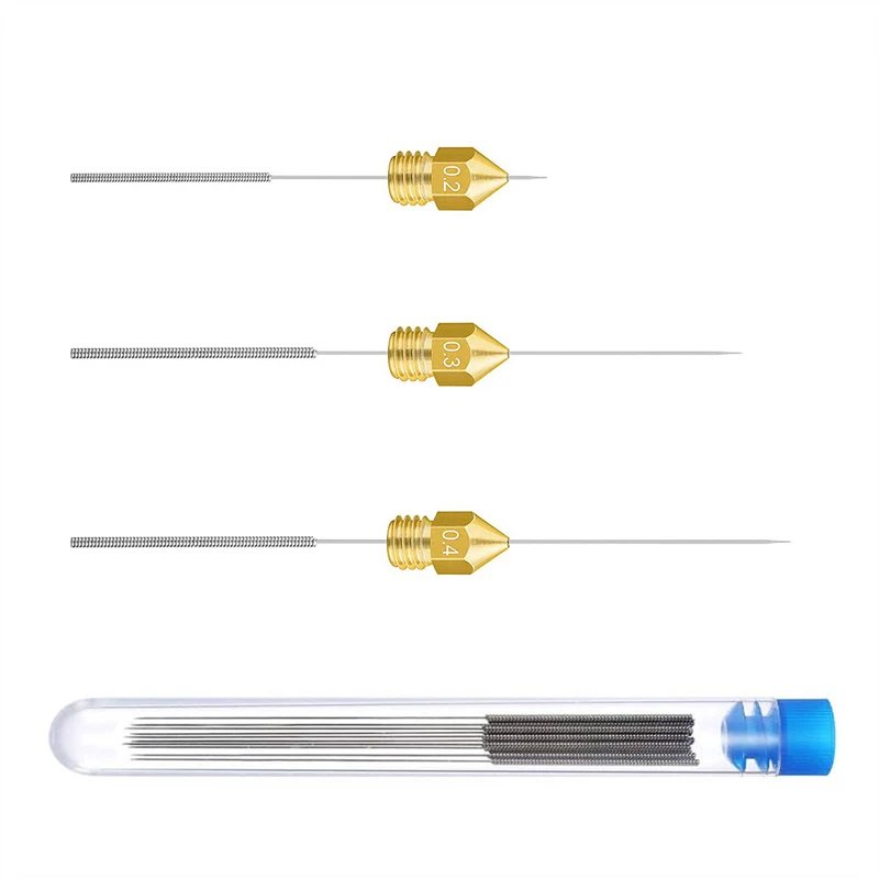 3D-Druckerdüsen-Reinigungsset 0,2/0,3/0,4/0,5/0,6/0,8/1,0 mm Edelstahl-Düsenreinigungsnadeln 3D-Drucker-Düsenreiniger