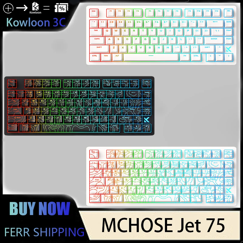 

MCHOSE JET75 Mechanical Keyboard Gaming Customized Wired Low Latency 0.01mm 8KHz Kaih Magnetic Switch 0.1Ms Gasket Hot-swap