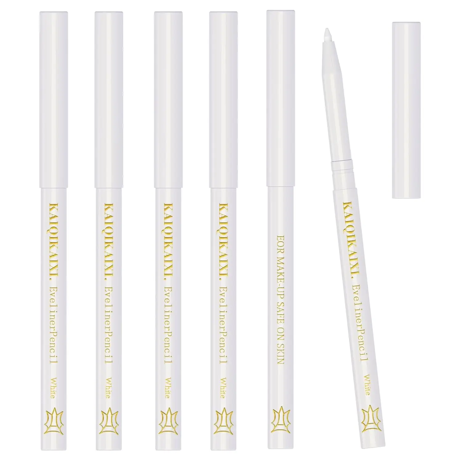 

Набор из 6 белых карандашей для глаз для профессионального макияжа, стойкого хайлайтера и тинта для бровей