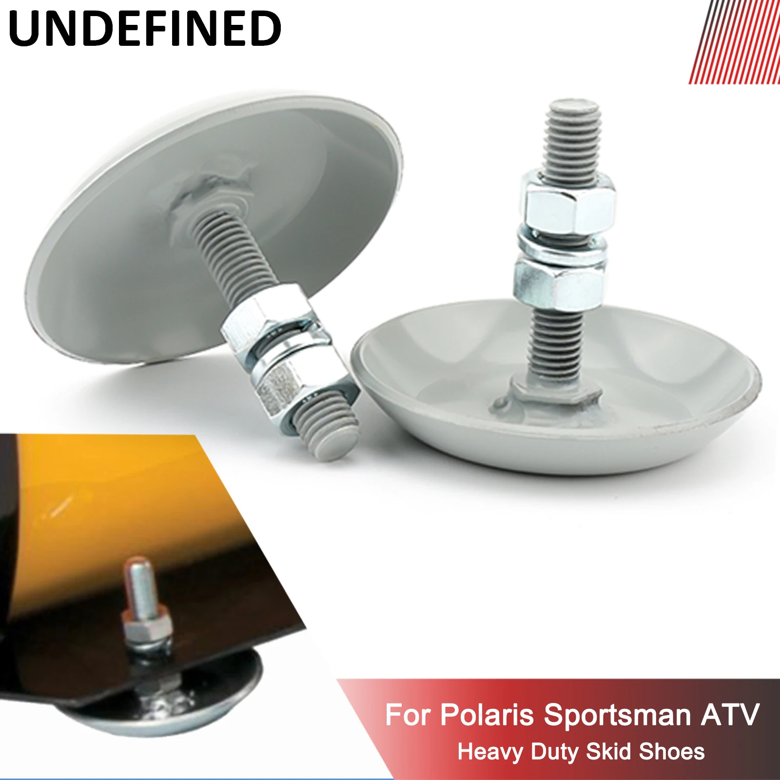 

Snow Plow Shoe Blade Heavy Duty Skid Shoes For Polaris Sportsman Ranger Razor ATV UTV 2pc Heavy Duty Skid Shoes Steel Grey