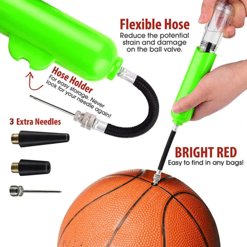 1 8-inch basketbalpomp multifunctionele basketbal voetbal volleybal draagbare pomp luchtpomp met luchtnaald