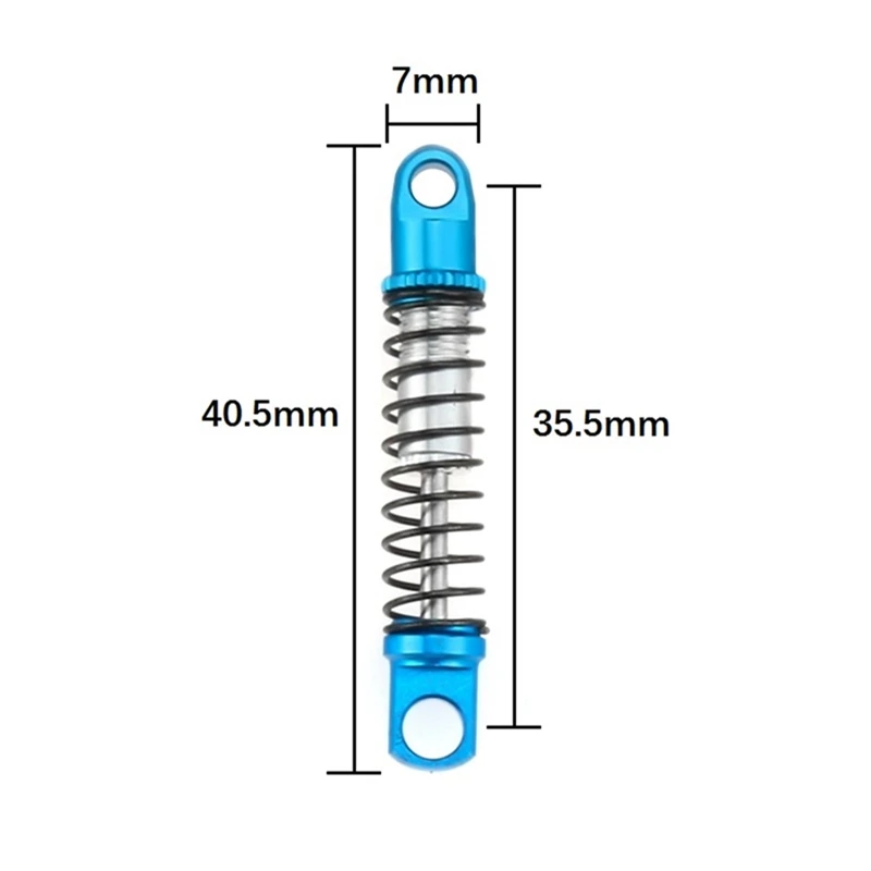 Amortiguador delantero de Metal para coche WPL D12 D42 1/10 RC con montaje, asiento fijo, piezas mejoradas, accesorios