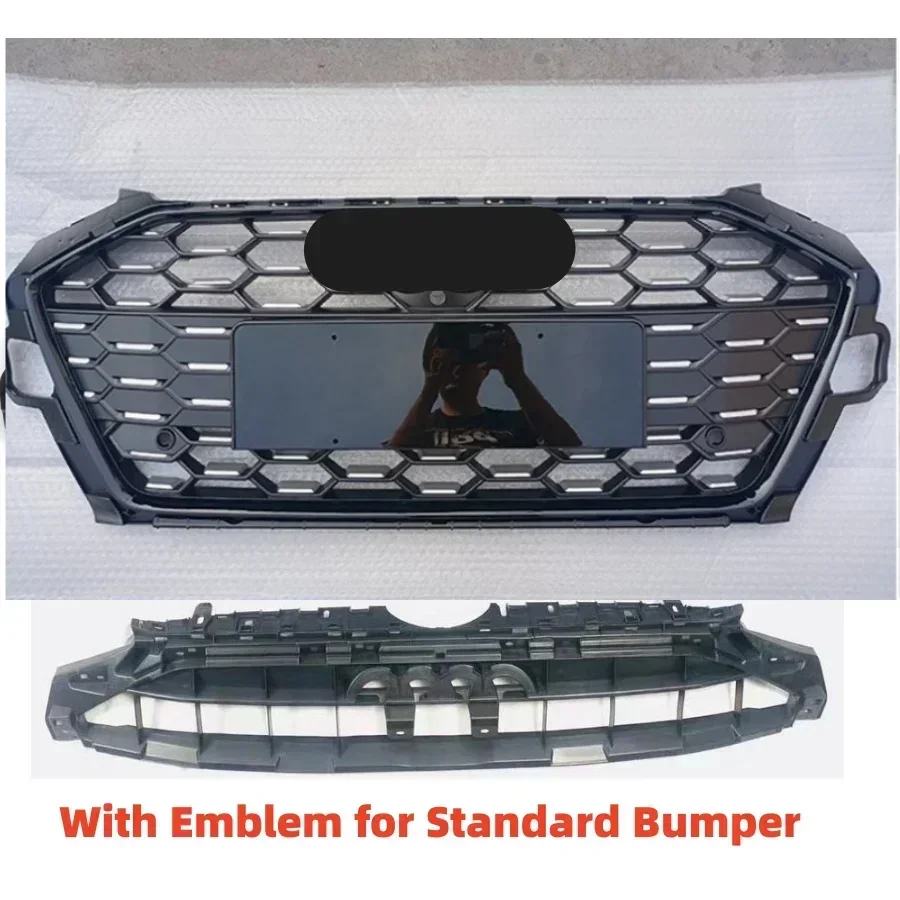 

Racing Grills Front Bumper Grille Honeycomb Sport Grill Car Bumper Grille For A4/S4 2020 2021 2022 For RS4/S4 Grill Style