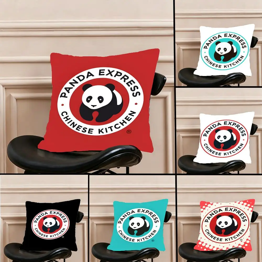 Brand Food Panda Express Cushion Cover Warm coral fleece Cute kawaii plush Kawaii mascot throw