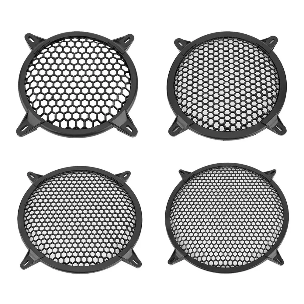 1Pcs 4/6/8/10/12 inch Subwoofer Grill Plastic Round Speaker Grille Mesh Cover Replacement Sub Woofer Grille Guard Protector