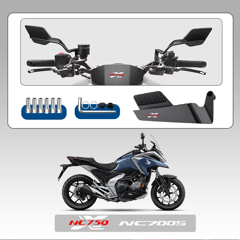 

Motorcycle Folding Wind Wing Aluminum Alloy Side Rearview Mirror For Honda NC750X NC700S NC700X NC750S NC750X/S LOGO Custom LOGO