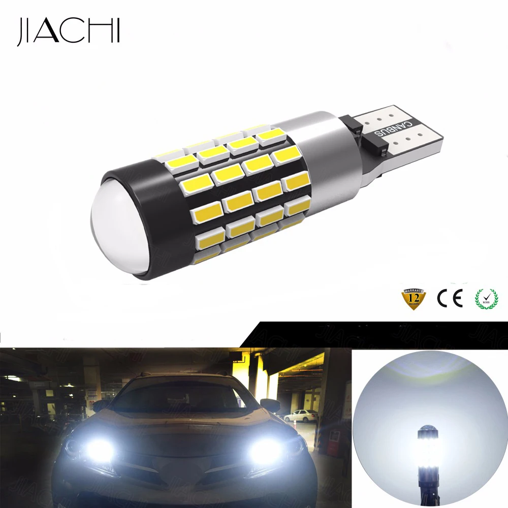 JIACHI 2PCS High Quality T10 W5W Led Canbus Lights No Error 3014Chip 54SMDAuto Car 194 168 501 Interior Side Marker Parking Lamp