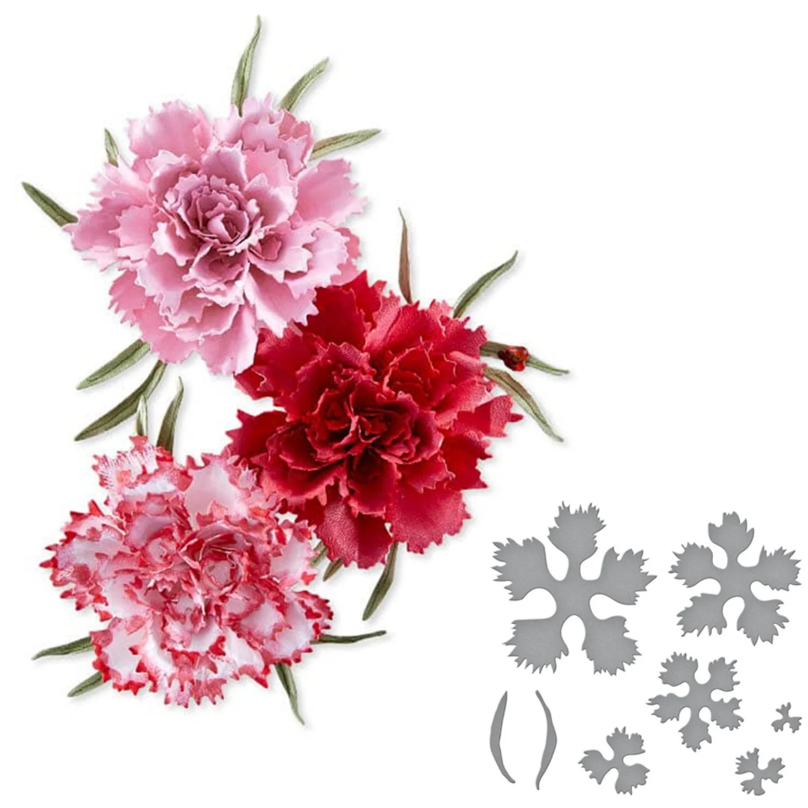 Nelke Elegante Blumen Stanzformen Schablonen Scrapbooking Prägung Für DIY Muttertag Valentinstag Papier Geschenk Karte Dekor
