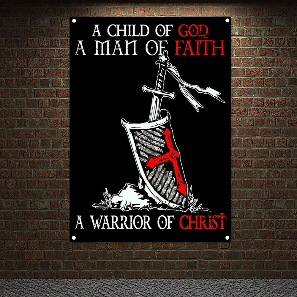 

Medieval Crusades Paintings Wall Art Knights Templar Armor Banners Flags Vintage Templar Battles History Poster Interior Decor 2