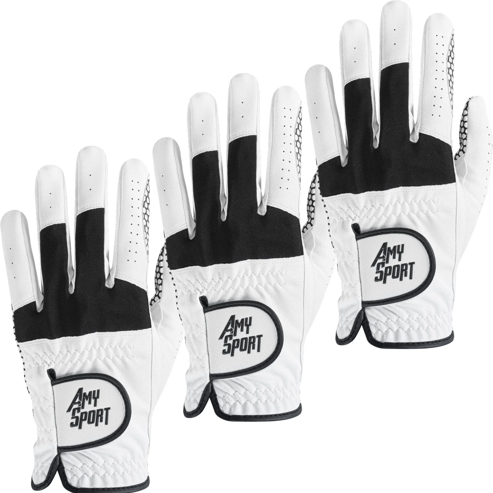 

Golf Gloves Men Rain Grip Weathersof Hot Wet All Weather Leather Glove 3 Pack, Right Handed Golfer Left Hand Comfortable