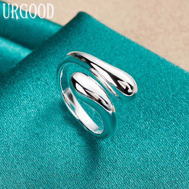 925 Sterling Silver Water Droplets/Raindrops Ring For Women Man Party Engagement Wedding Romantic Fashion Jewelry Gift