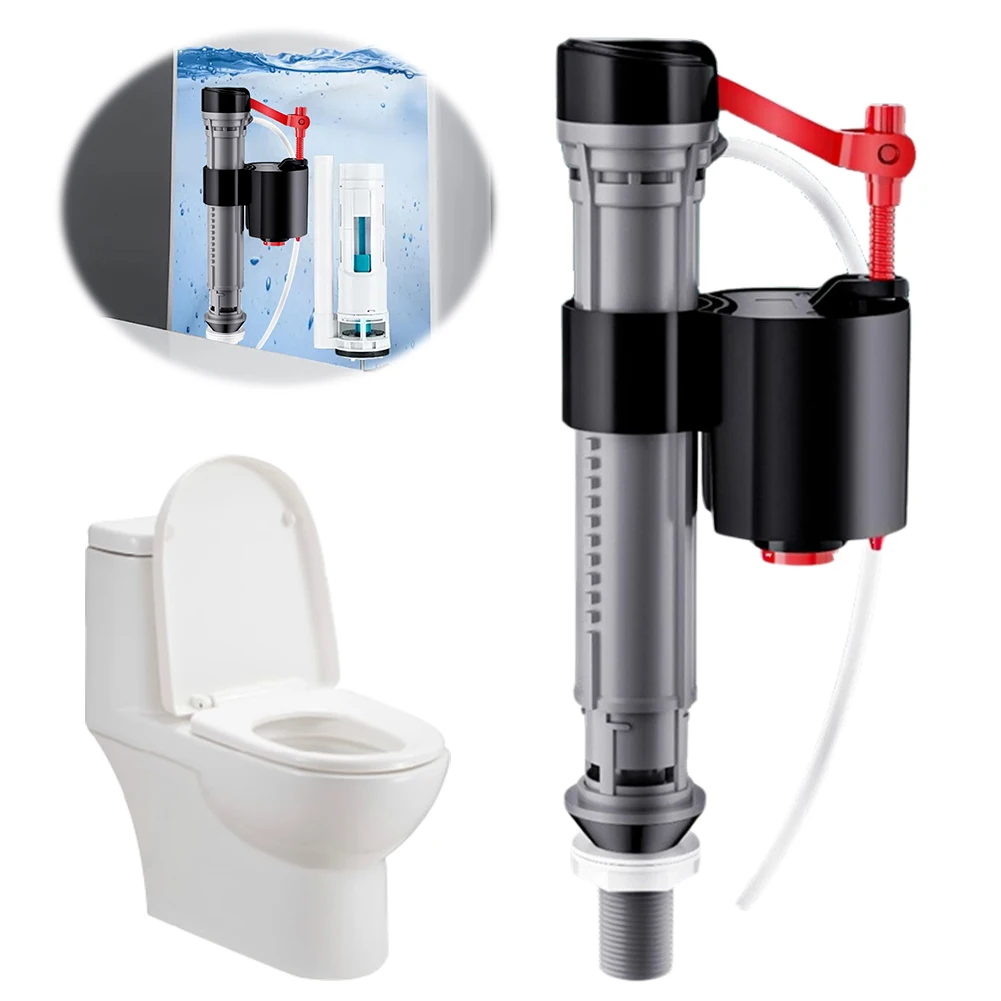 Tank and Bowl Water Control Adjustable Height Toilet Fill Valve 19.5-30.5cm Toilet Tank Replacement Kit Fits Most Toilets