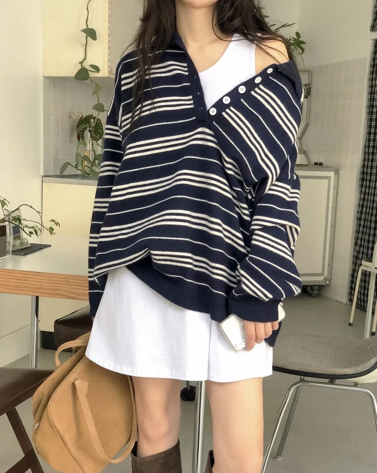 

3 colors 2025 Autumn Winter Women Pullovers and Sweaters Jumper loose Striped soft Warm Female thick knitted Sweater (C3132)
